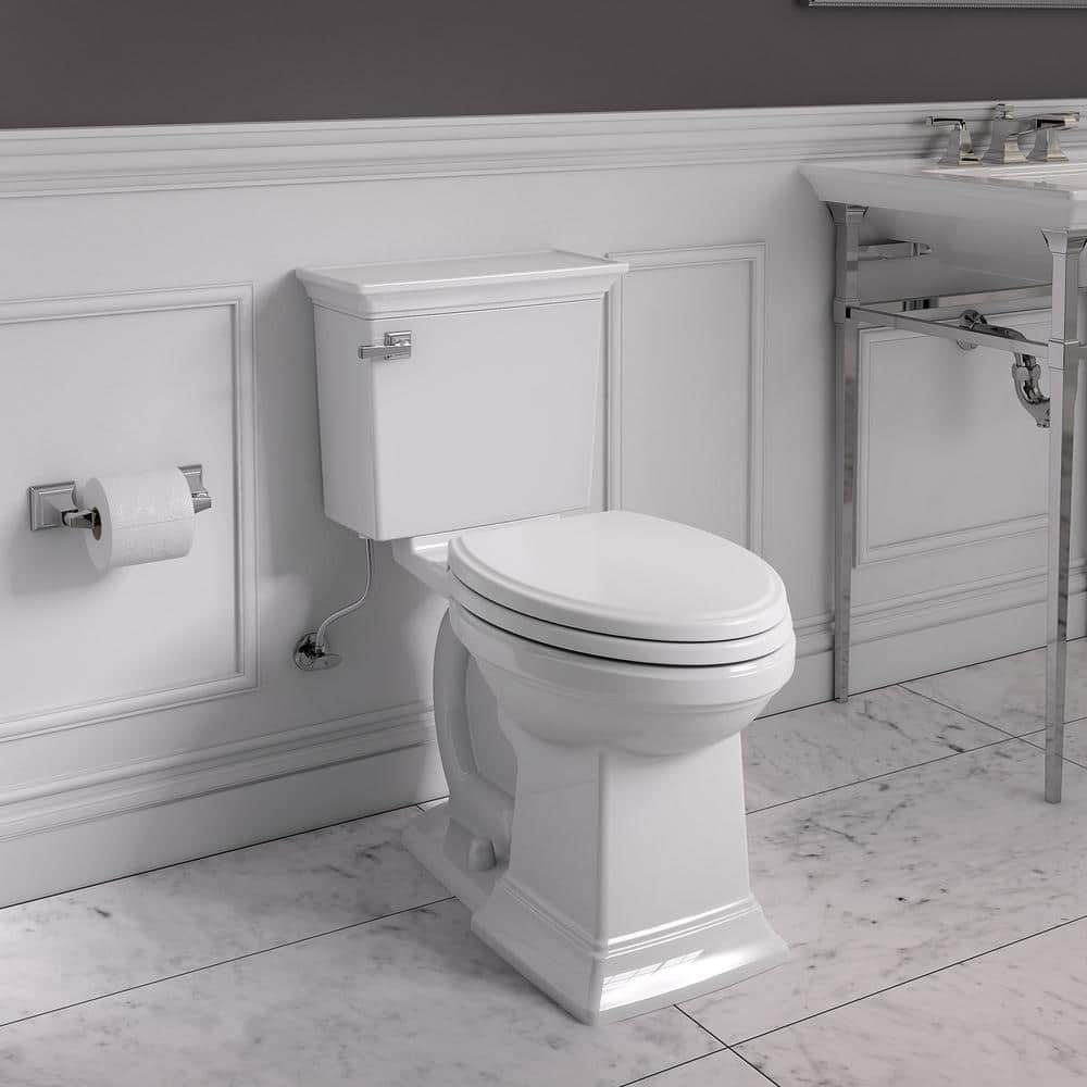American Standard Town Square S 2-Piece 1.28 GPF Single Flush Elongated Toilet in White (Seat Not Included) (2)
