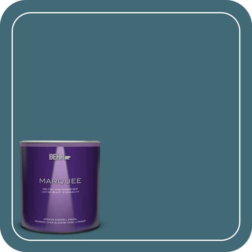 BEHR MARQUEE 1 qt. #PMD-45 Teal Mosaic Eggshell Enamel Interior Paint & Primer