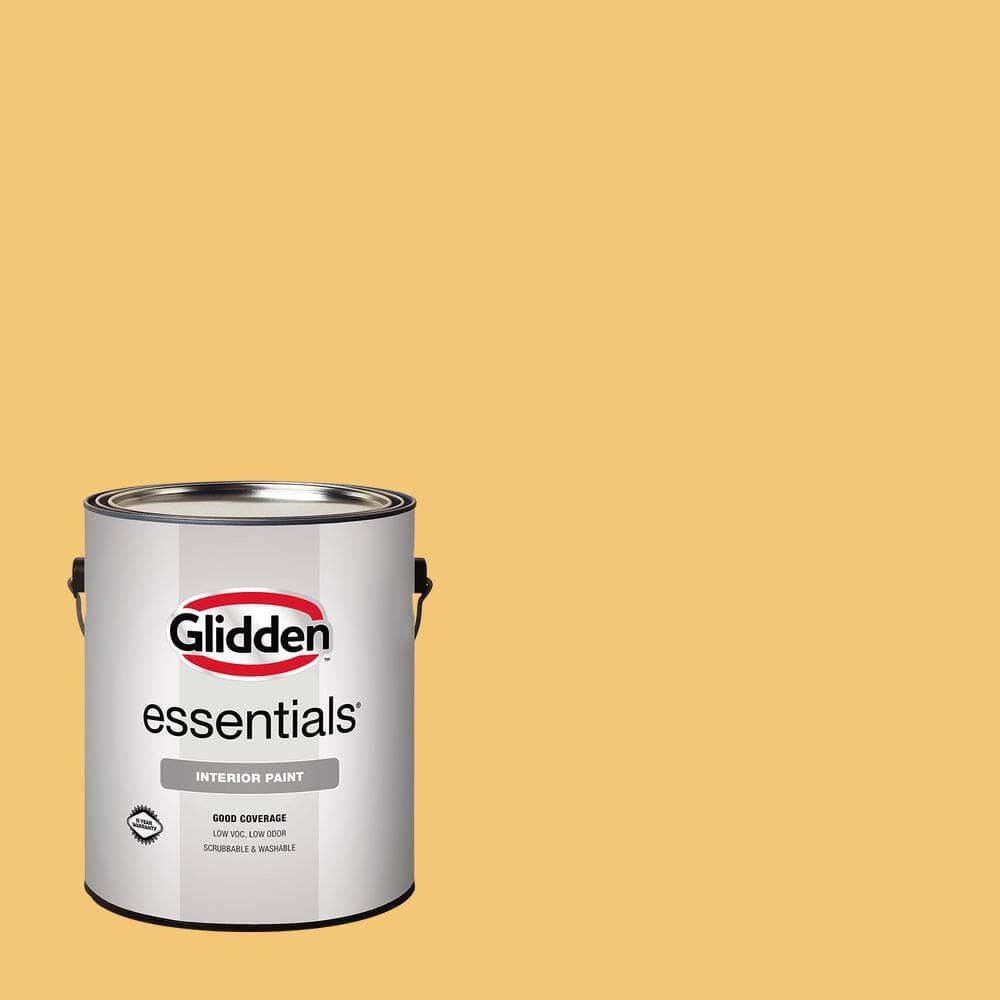 Glidden Essentials 1 gal. PPG1209-4 Yukon Gold Eggshell Interior Paint (1)