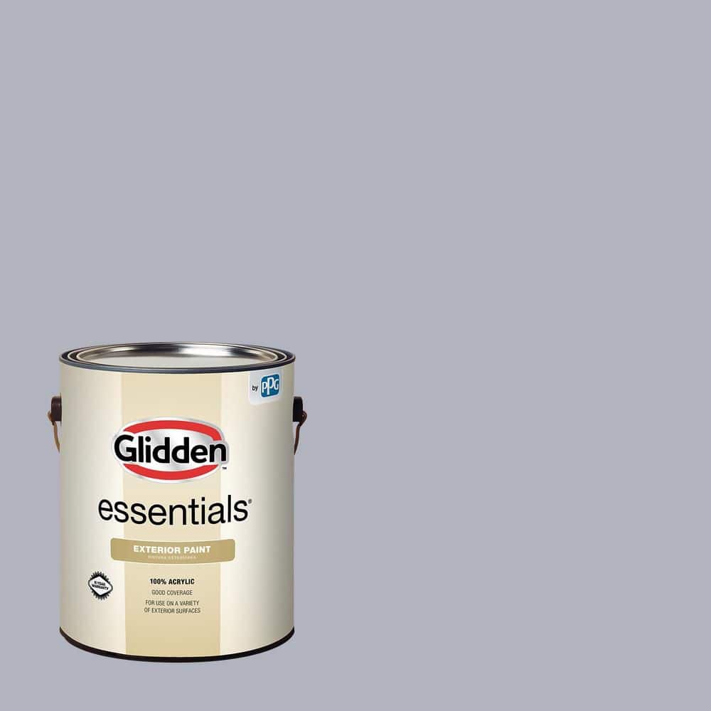 Glidden Essentials 1 gal. PPG1043-4 Glistening Gray Flat Exterior Paint