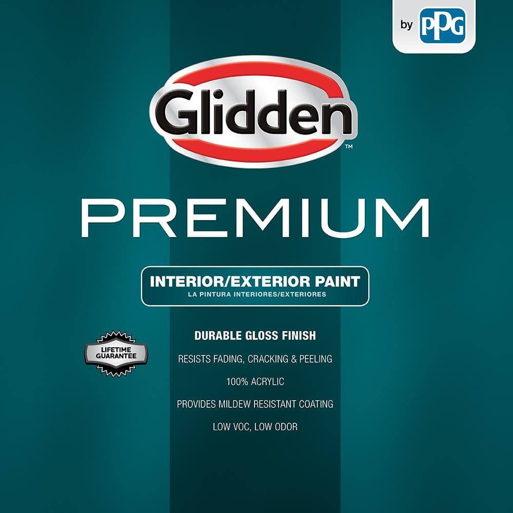 Glidden Premium 1 qt. Best Beige PPG1085-4 High Gloss Interior/Exterior Trim, Door and Cabinet Paint (4)