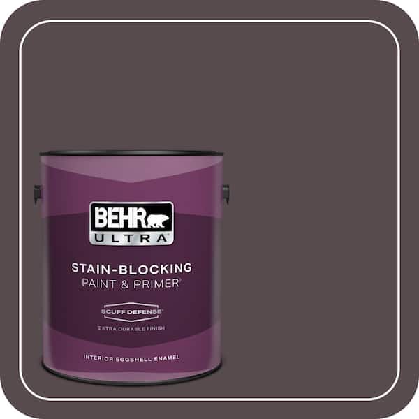 BEHR ULTRA 1 gal. #N100-7 Aubergine Extra Durable Eggshell Enamel Interior Paint & Primer (2)