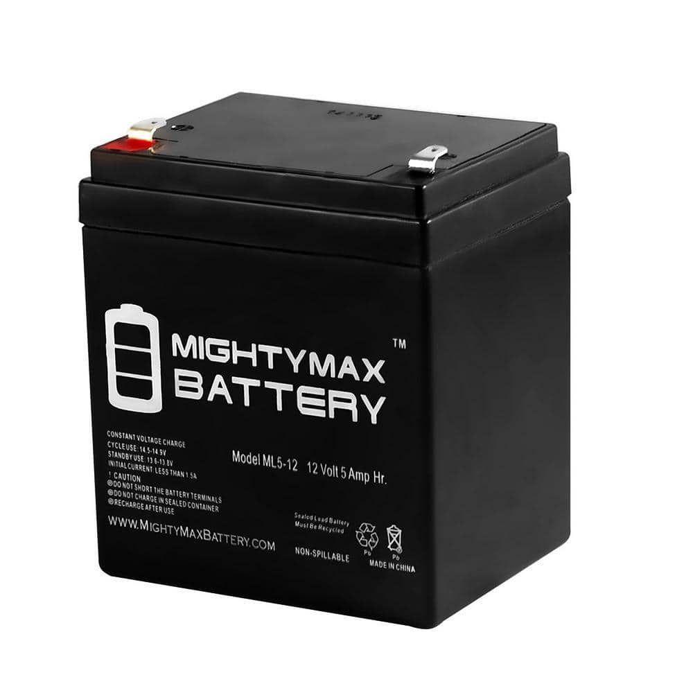 MIGHTY MAX BATTERY 5 Ah SLA (Sealed Lead Acid) AGM Type Replacement Battery for Alarm/Security Systems