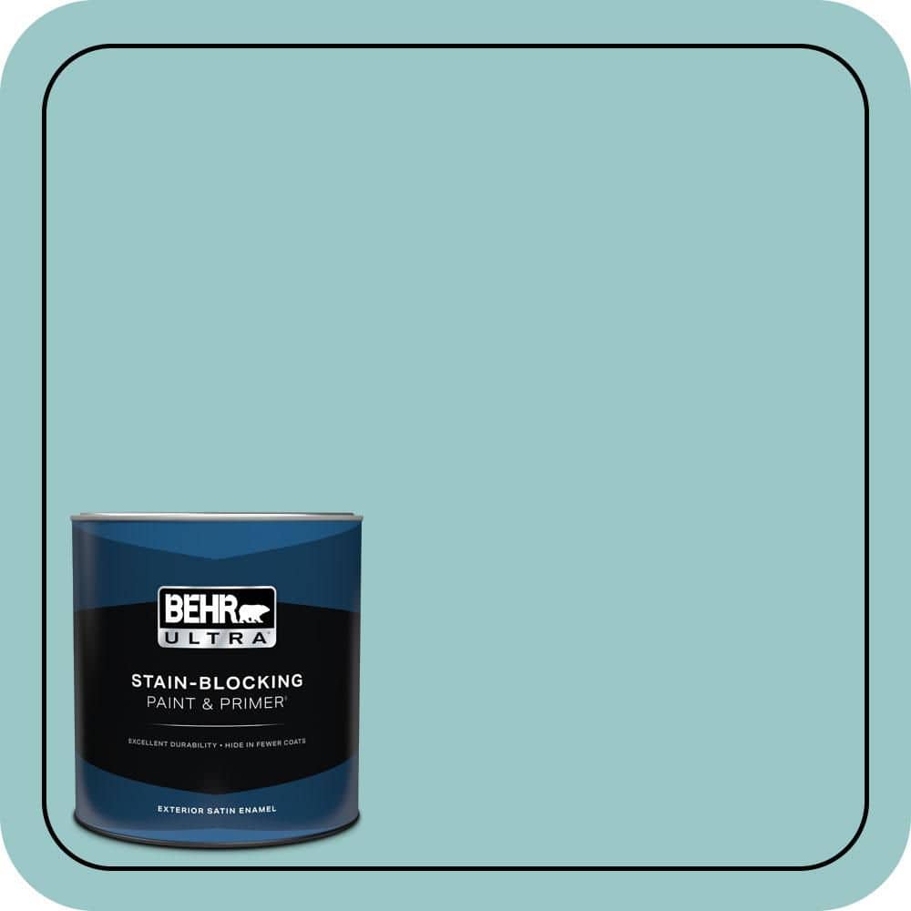 BEHR ULTRA 1 qt. #MQ6-8 Aquifer Satin Enamel Exterior Paint & Primer