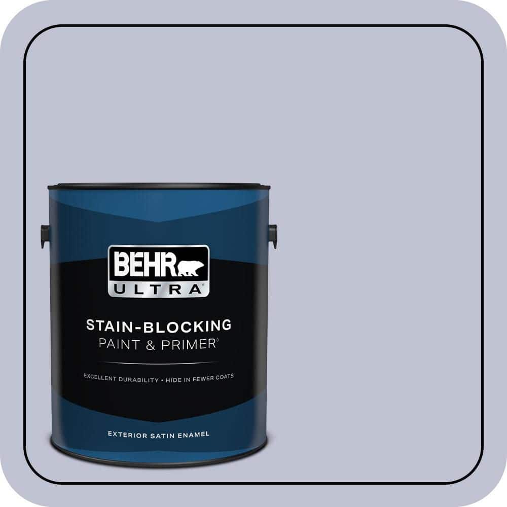 BEHR ULTRA 1 gal. #S560-2 Lavender Honor Satin Enamel Exterior Paint & Primer