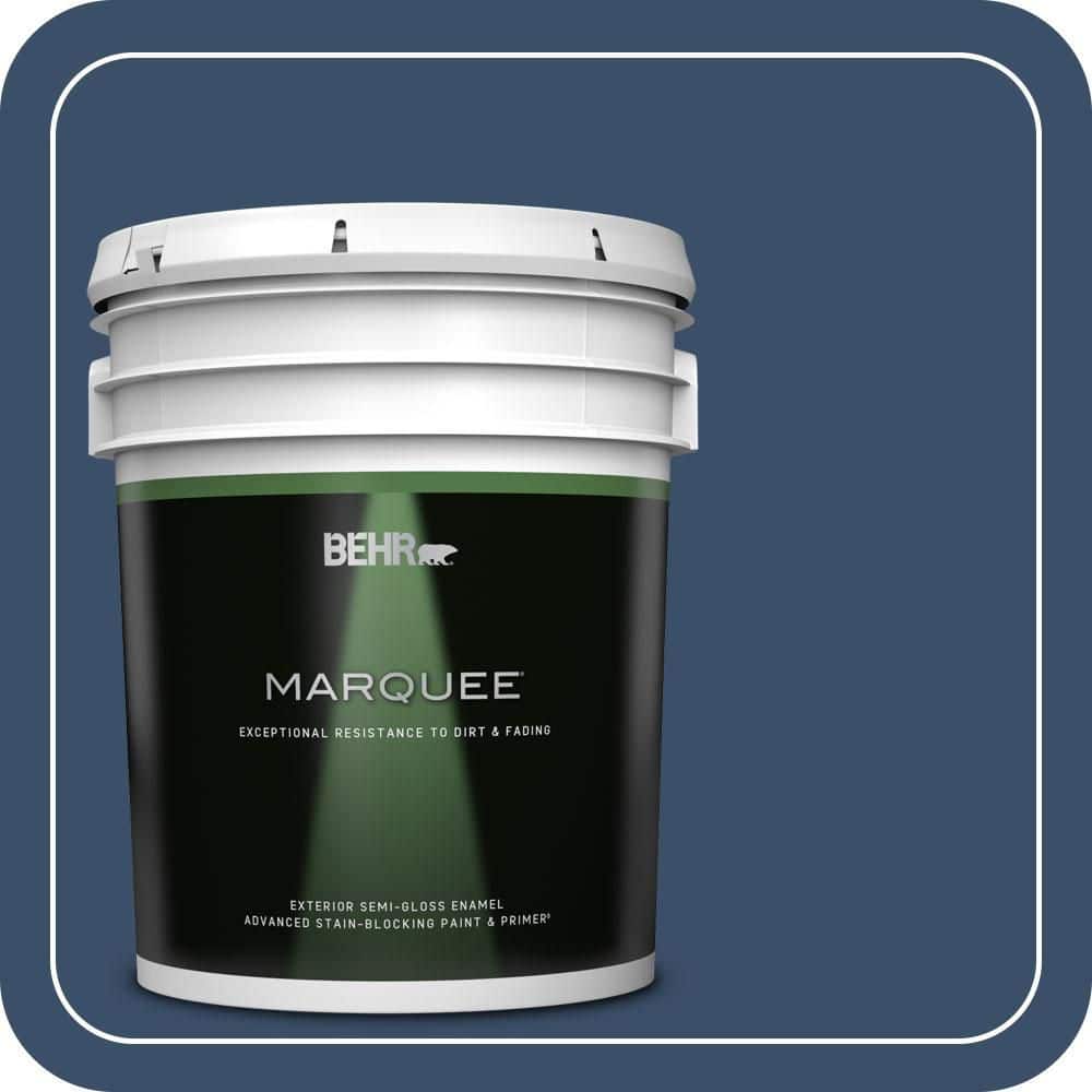 BEHR MARQUEE 5 gal. #M510-7 Inked Semi-Gloss Enamel Exterior Paint & Primer