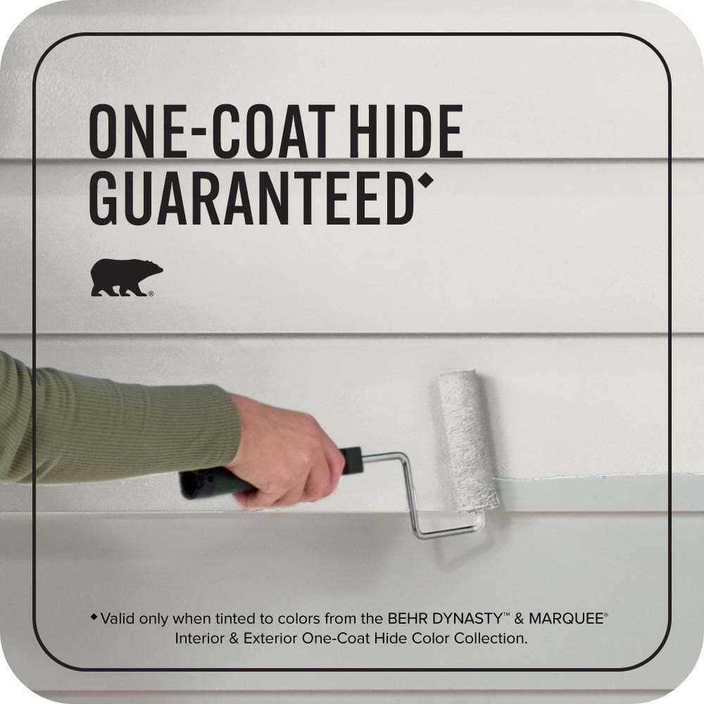 BEHR MARQUEE 1 gal. #N370-1 Roadster White Flat Exterior Paint & Primer (3)