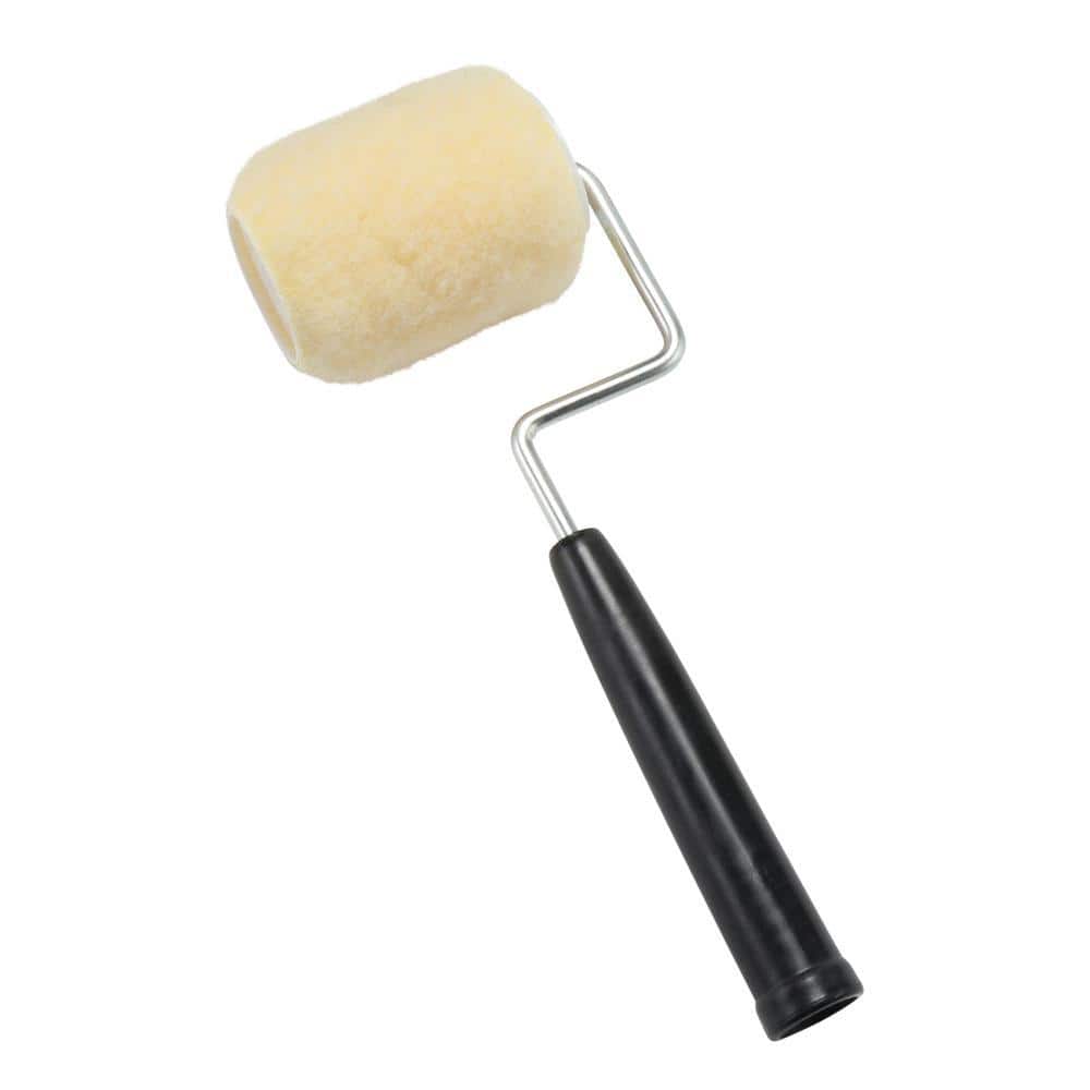 PRIVATE BRAND UNBRANDED Better 3 in. High-Density Knit Mini Paint Roller Cover with Handle (3)