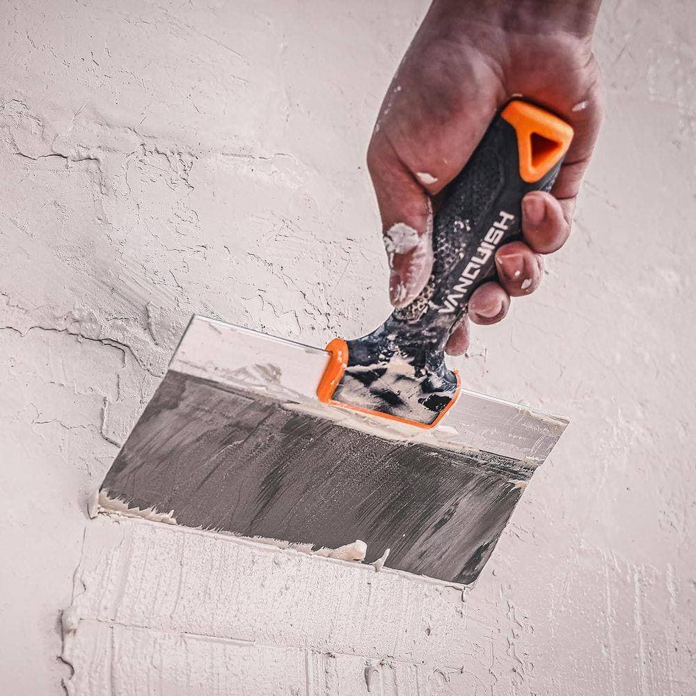 KIWDZFU 8 in. Stainless Steel Drywall Taping Knife with Flexible Blade and Soft Grip Handle (2)