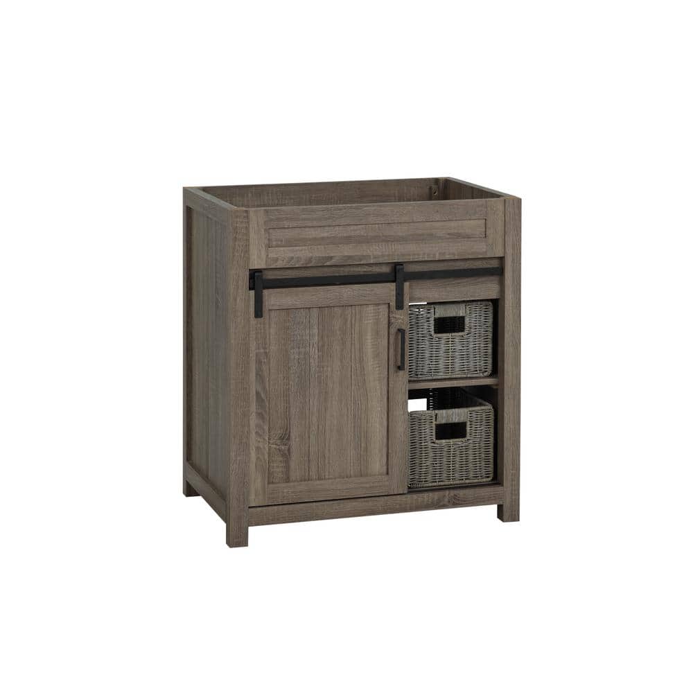 TILE & TOP Farm Barn in.W 21 in. D 33.50 in. H Bath Vanity Cabinet Only (3)
