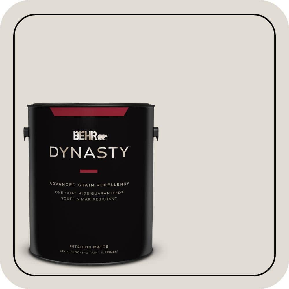 BEHR DYNASTY 1 gal. #T13-2 Empire Porcelain Matte Interior Stain-Blocking Paint & Primer