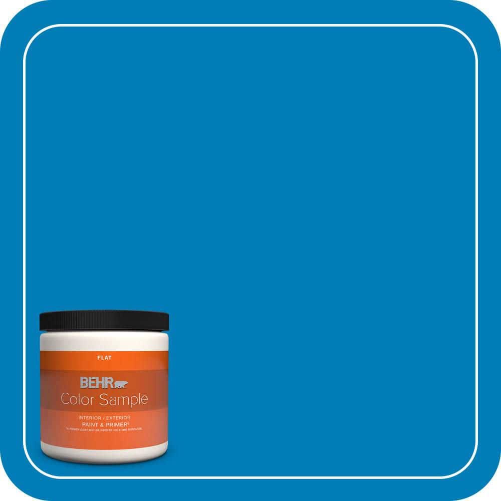 BEHR PREMIUM PLUS 8 oz. #S-G-550 Artesian Water Flat Interior/Exterior Paint & Primer Color Sample