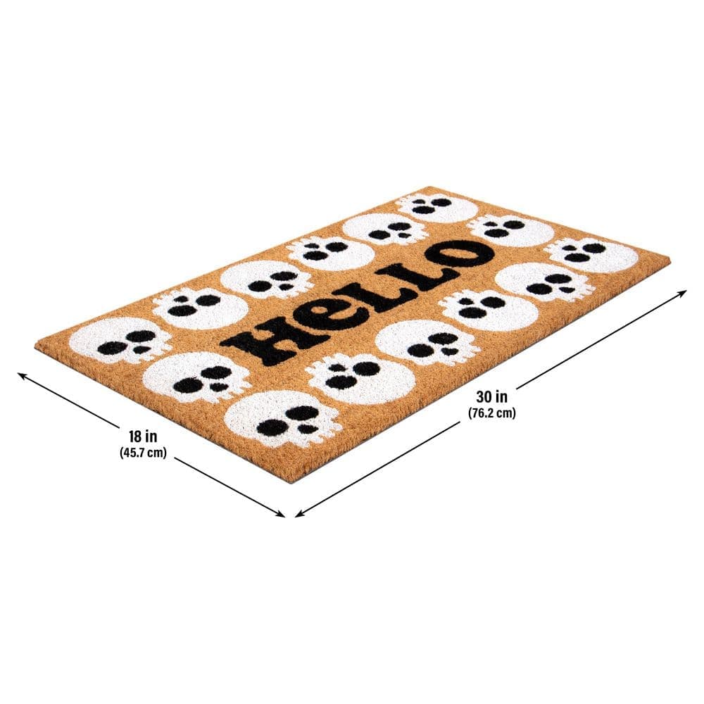 Home Accents Holiday Hello Skull 18 in. x 30 in. Coir Doormat (4)