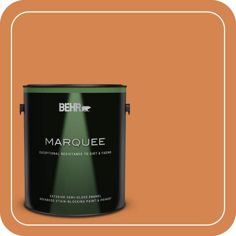 BEHR MARQUEE 1 gal. #PPU3-03 Flaming Torch Semi-Gloss Enamel Exterior Paint & Primer