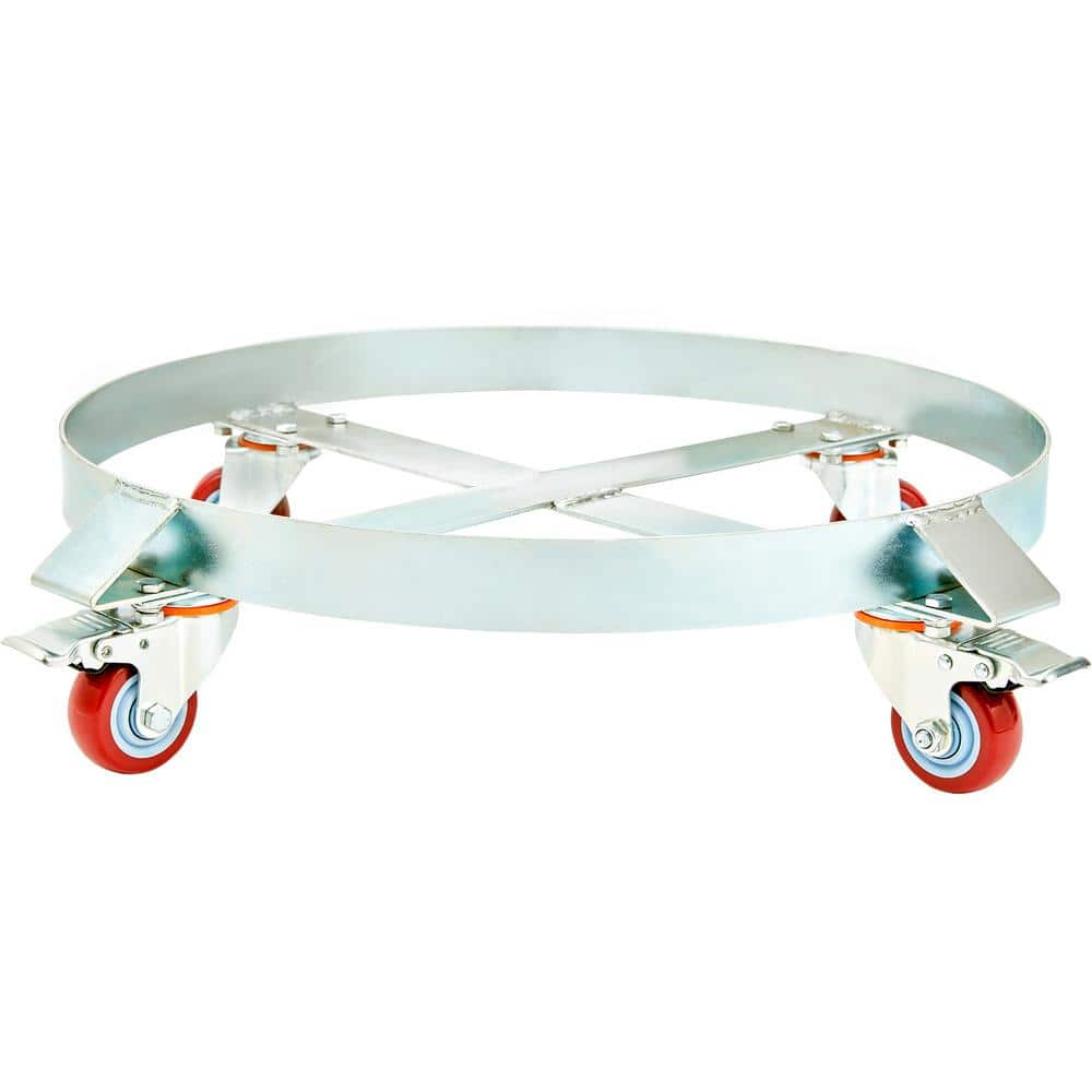 SVOPES 2-piece 55 Gal. Heavy Duty Drum Dolly, 1000 lbs. Load Capacity, Barrel Cart with Steel Frame, 4 Swivel Casters (1)