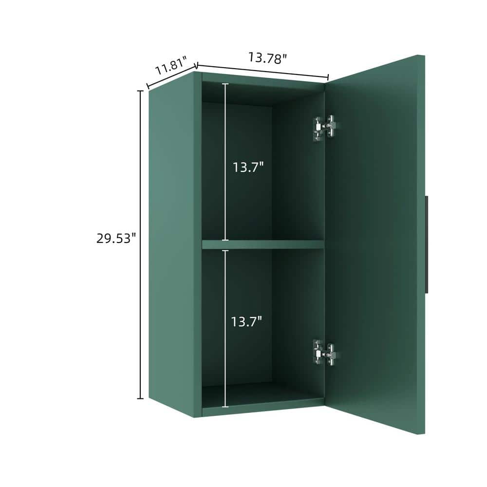 Cesicia 13.78 in. W x 11.81 in. D x 29.53 in. H Bathroom Storage Wall Cabinet in Green (2)