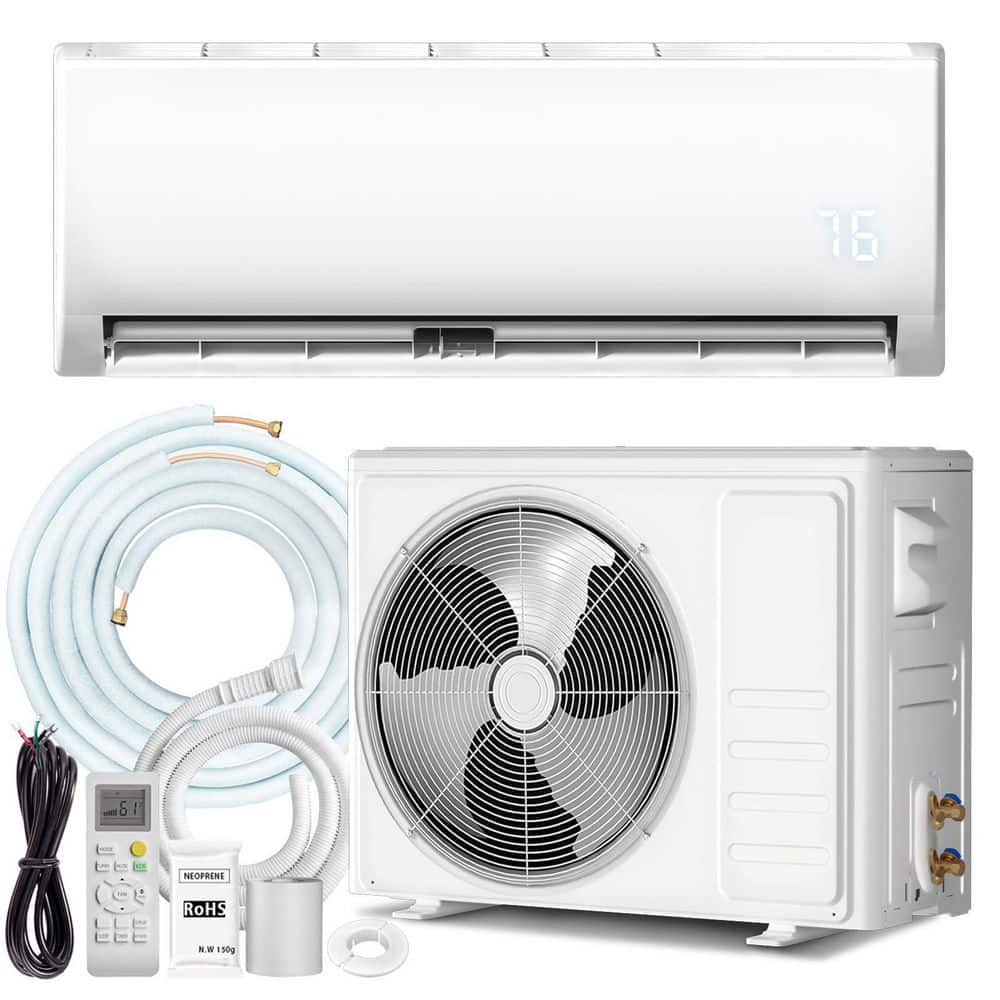 TMSAOKY 9000 BTU Mini Split AC/Heating System with Inverter, 19 SEER2 115V Energy Efficient Suitable for 450 sq. ft
