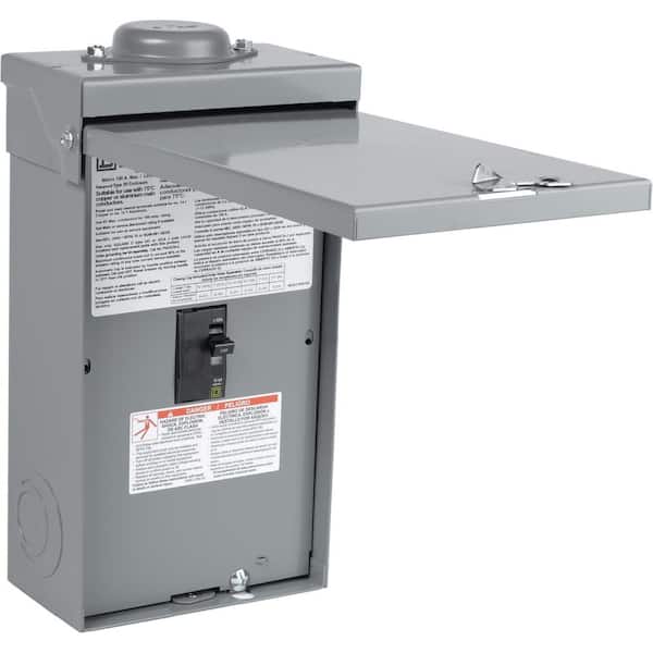 Square D QO 100 Amp 2-Pole Outdoor Circuit Breaker Enclosure with QO2100 Breaker Included