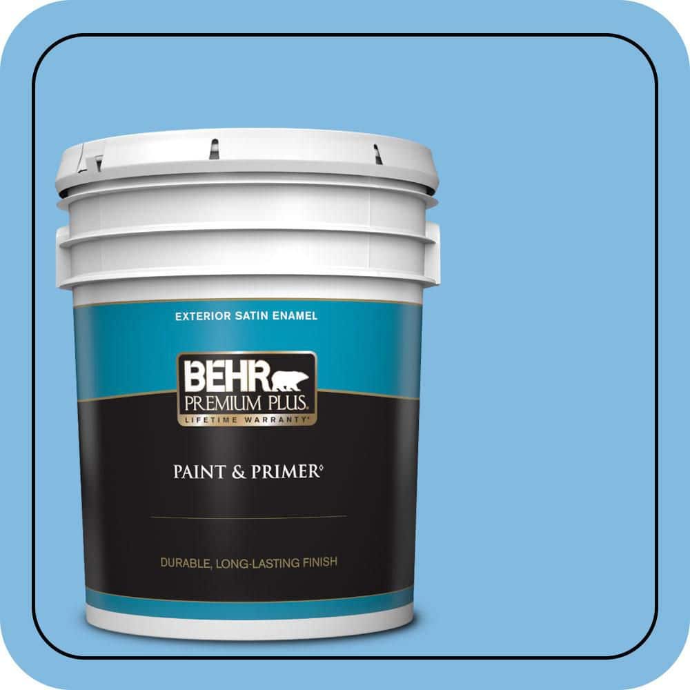 BEHR PREMIUM PLUS 5 gal. #560B-4 Enchanting Satin Enamel Exterior Paint & Primer