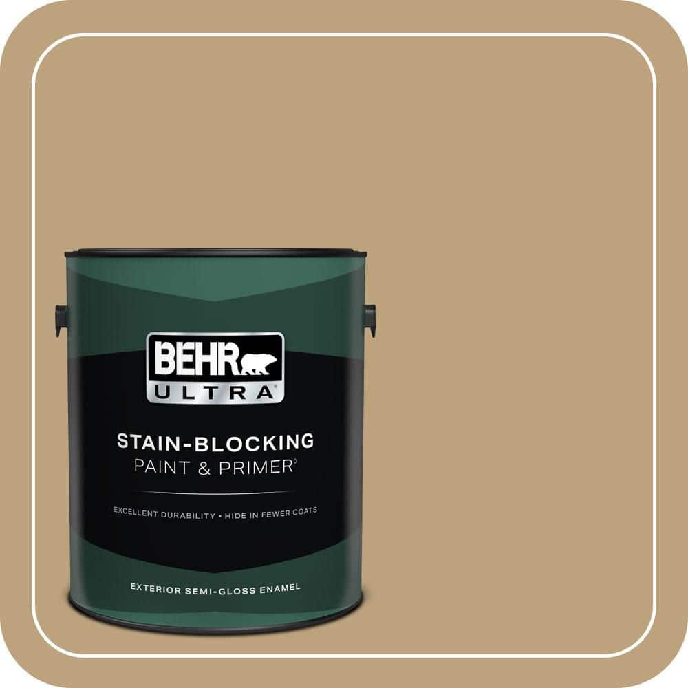 BEHR ULTRA 1 gal. #T13-4 Golden Age Semi-Gloss Enamel Exterior Paint & Primer