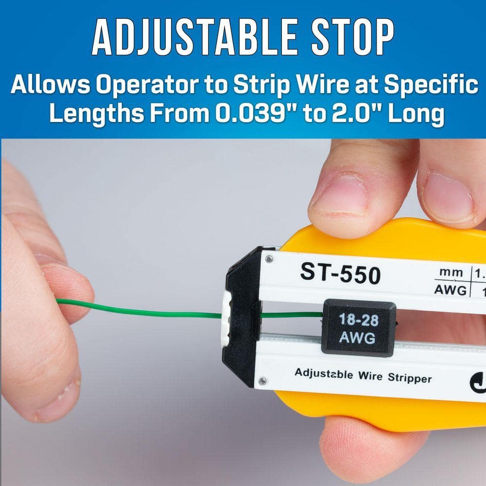JONARD TOOLS Adjustable Wire Stripper, 18-28 AWG (3)