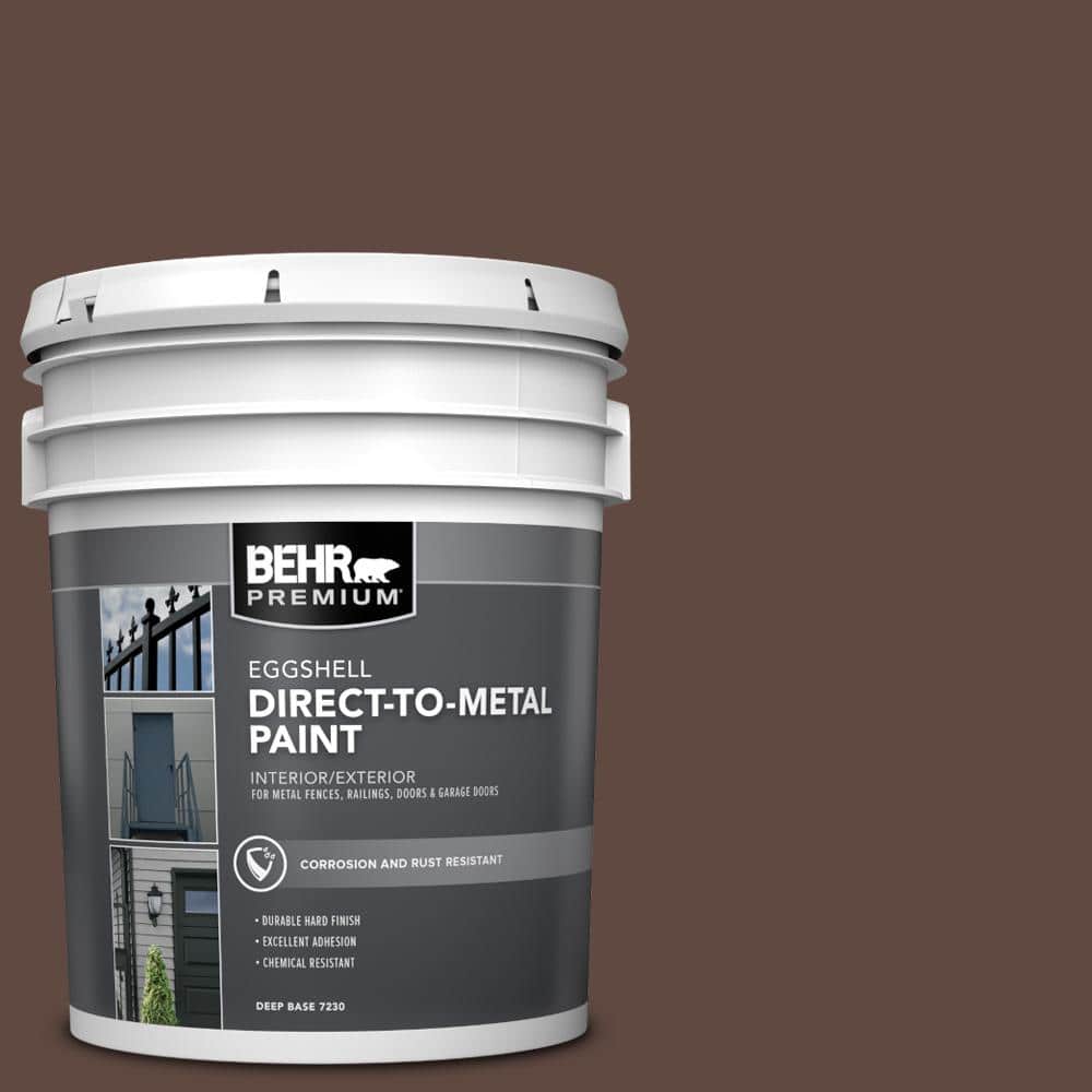 BEHR PREMIUM 5 gal. #N150-7 Chocolate Therapy Eggshell Direct to Metal Interior/Exterior Paint (1)