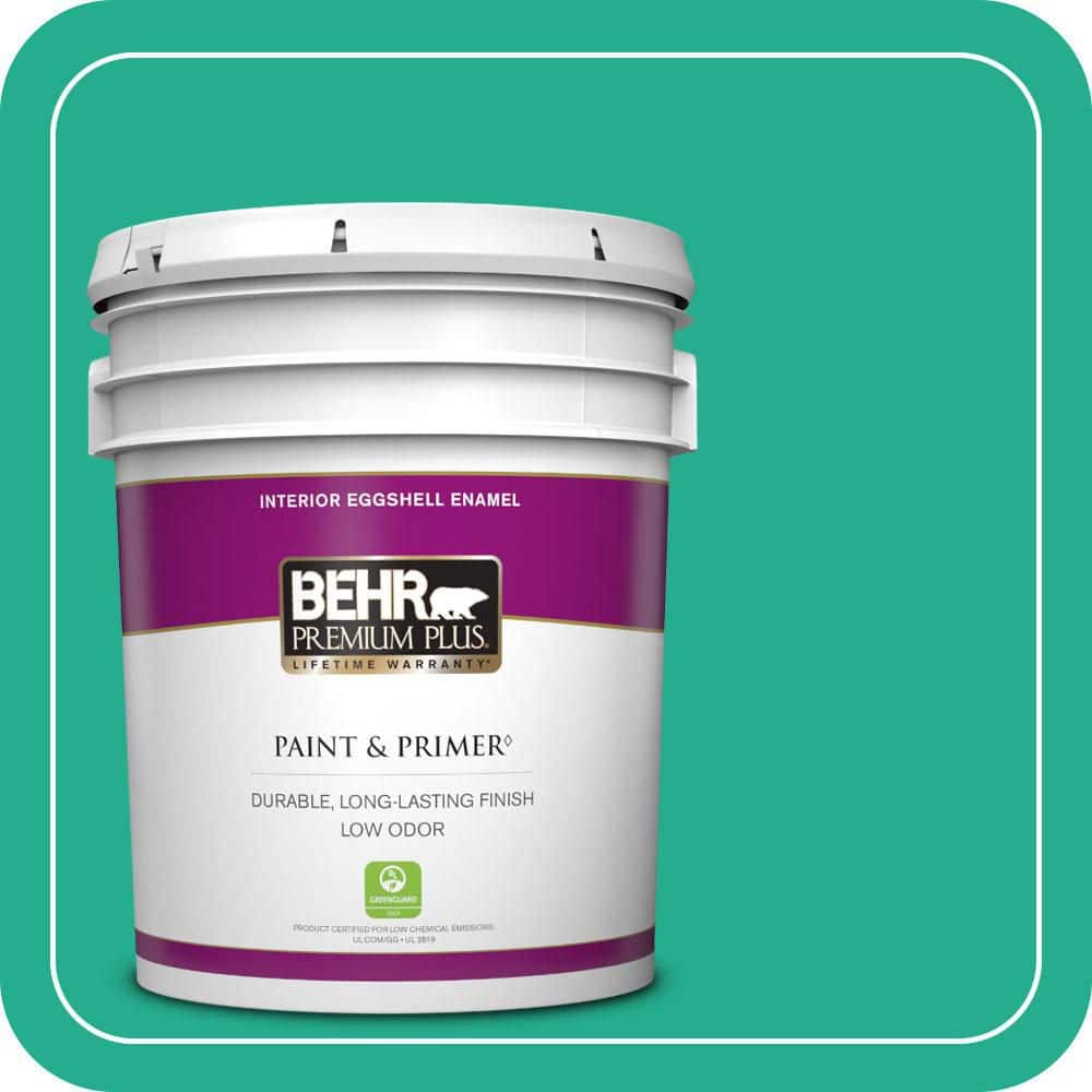 BEHR PREMIUM PLUS 5 gal. #P430-5 Enchanted Wells Eggshell Enamel Low Odor Interior Paint & Primer