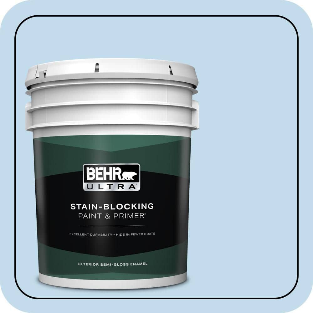 BEHR ULTRA 5 gal. #560A-2 Morning Breeze Semi-Gloss Enamel Exterior Paint & Primer