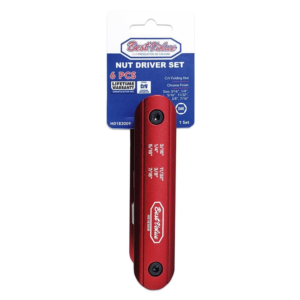 Best Value SAE Folding Nut Driver Set (6-Piece)