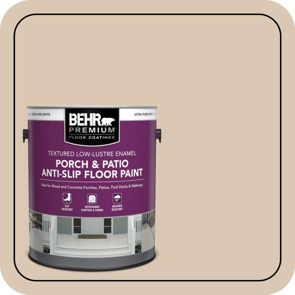 BEHR PREMIUM 1 gal. #MS-41 Sandstone Beige Textured Low-Lustre Enamel Interior/Exterior Porch and Patio Anti-Slip Floor Paint (1)