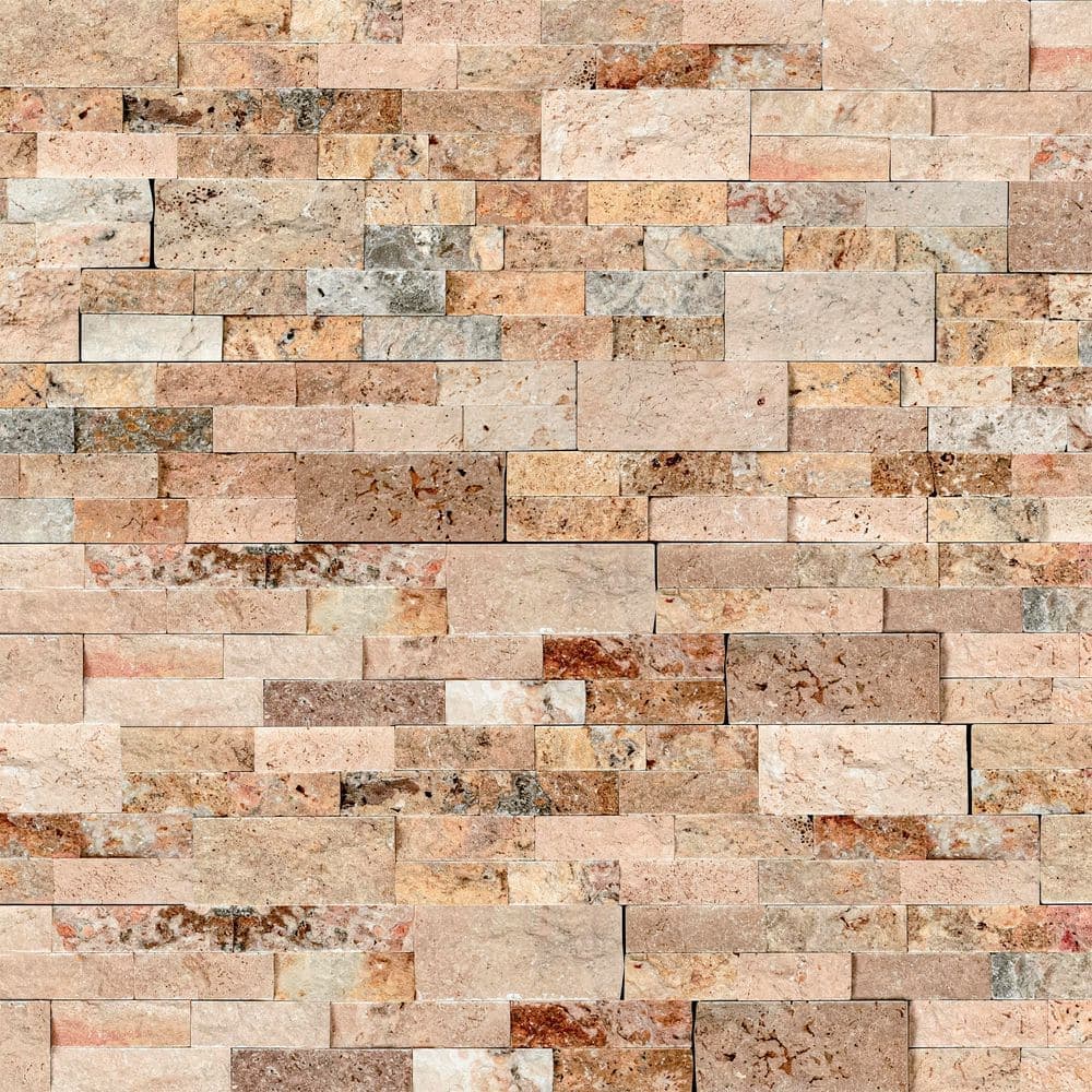MSI Picasso Ledger Panel 6 in. x 24 in. Splitface Travertine Wall Tile (1 sq. ft./Each) (2)