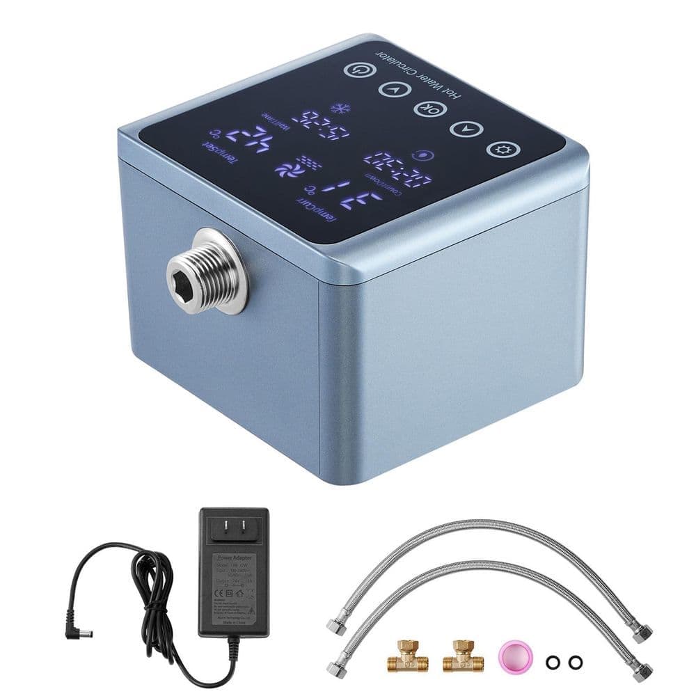 VEVOR Digital Smart Instant Hot Water Recirculating Pump Kit, with Built-in Thermostat, Timer, Digital Screen, Under Sink