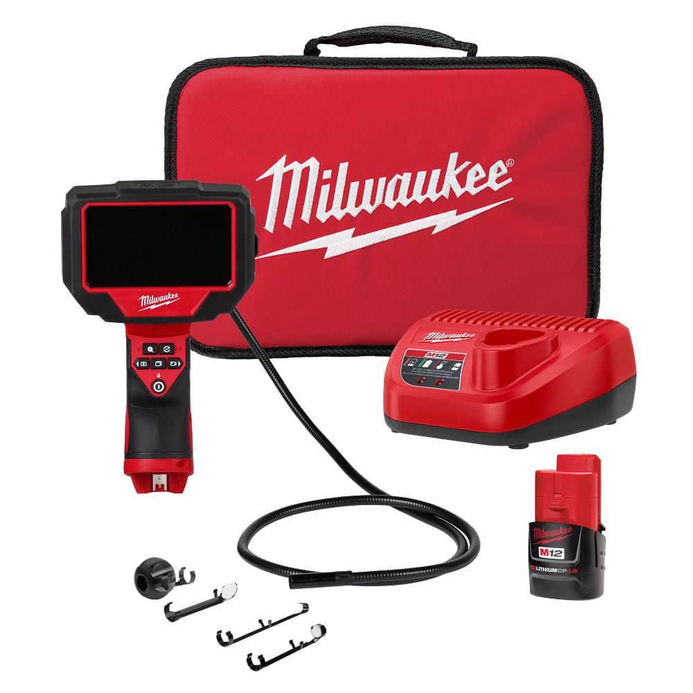 Milwaukee M12 12V Lithium-Ion Cordless M-SPECTOR 360-Degree 4 ft. Inspection Camera Kit