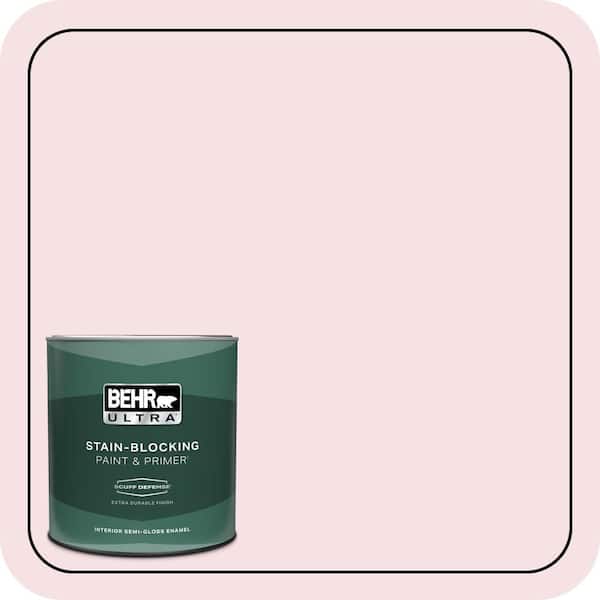 BEHR PREMIUM PLUS #100C-1 Cupid Arrow Enamel Interior/Exterior Paint & Primer Color Sample (4)