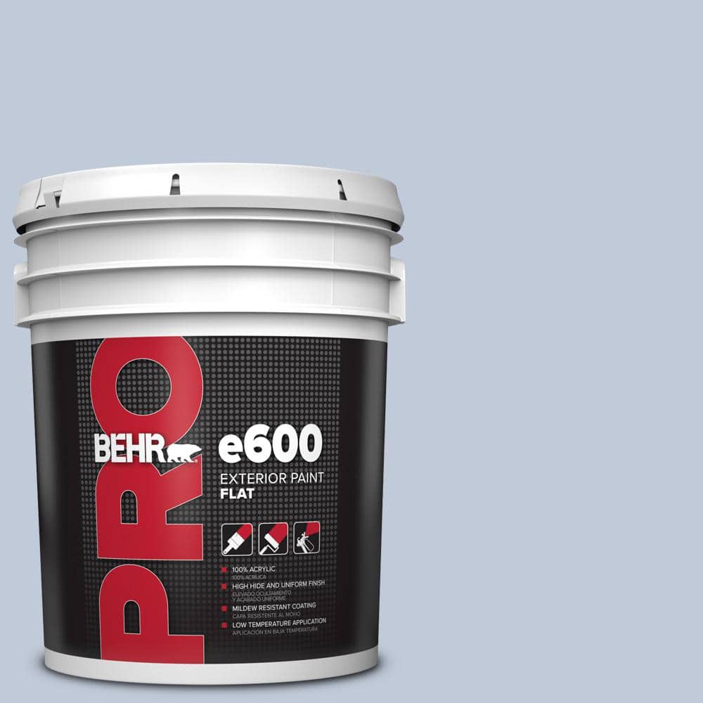 BEHR PRO 5 gal. #600E-3 Icy Brook Flat Exterior Paint