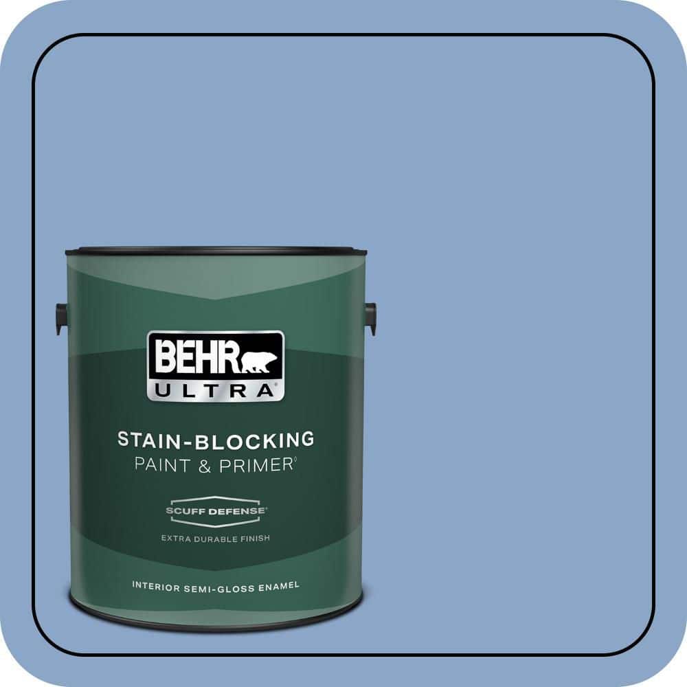 BEHR ULTRA 1 gal. #590D-4 Romantic Isle Extra Durable Semi-Gloss Enamel Interior Paint & Primer