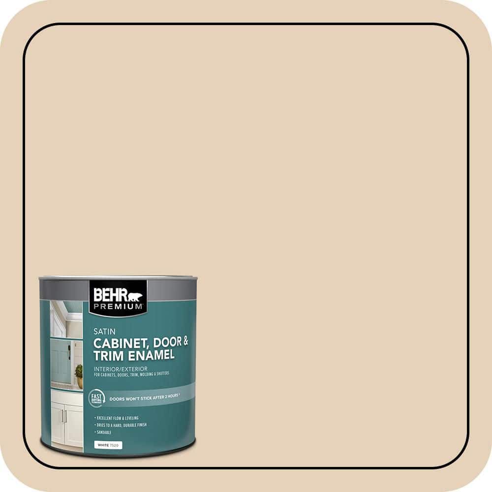BEHR PREMIUM 1 qt. #S280-2 Beach Grass Satin Enamel Interior/Exterior Cabinet, Door & Trim Paint