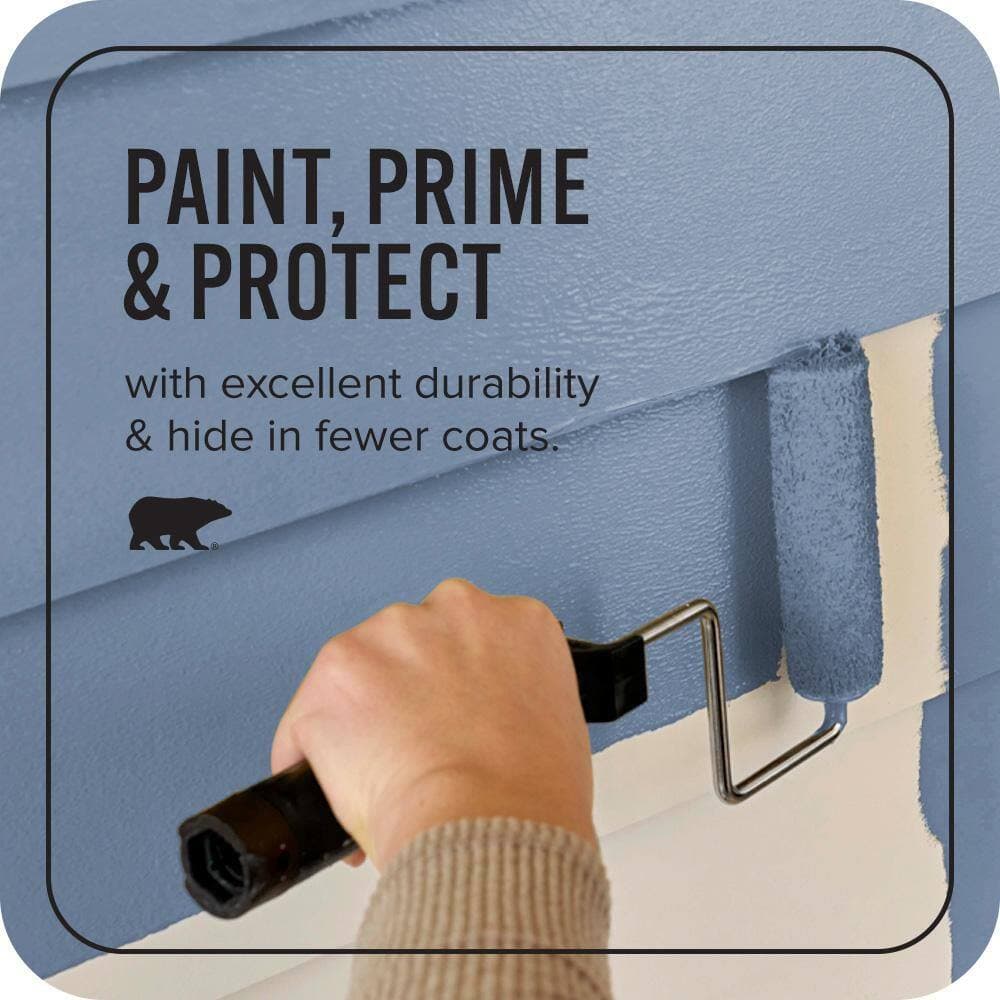 BEHR ULTRA 1 qt. #S530-5 Brisk Blue Semi-Gloss Enamel Exterior Paint & Primer (3)