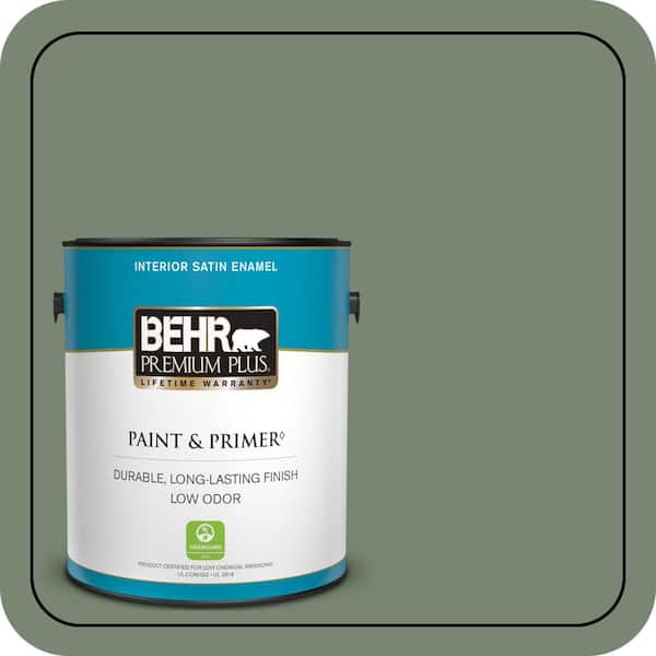 BEHR PREMIUM PLUS #440F-5 Winter Hedge Enamel Interior/Exterior Paint & Primer Color Sample (3)