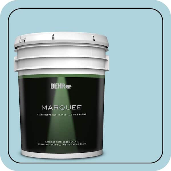 BEHR MARQUEE 5 gal. #MQ4-55 Balboa Semi-Gloss Enamel Exterior Paint & Primer (2)