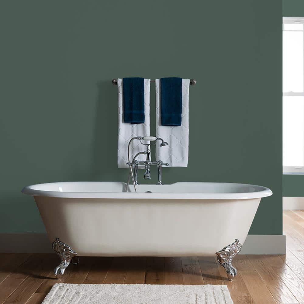 Glidden 8 oz. PPG1136-7 Dark Green Velvet Satin Interior Paint Sample (3)