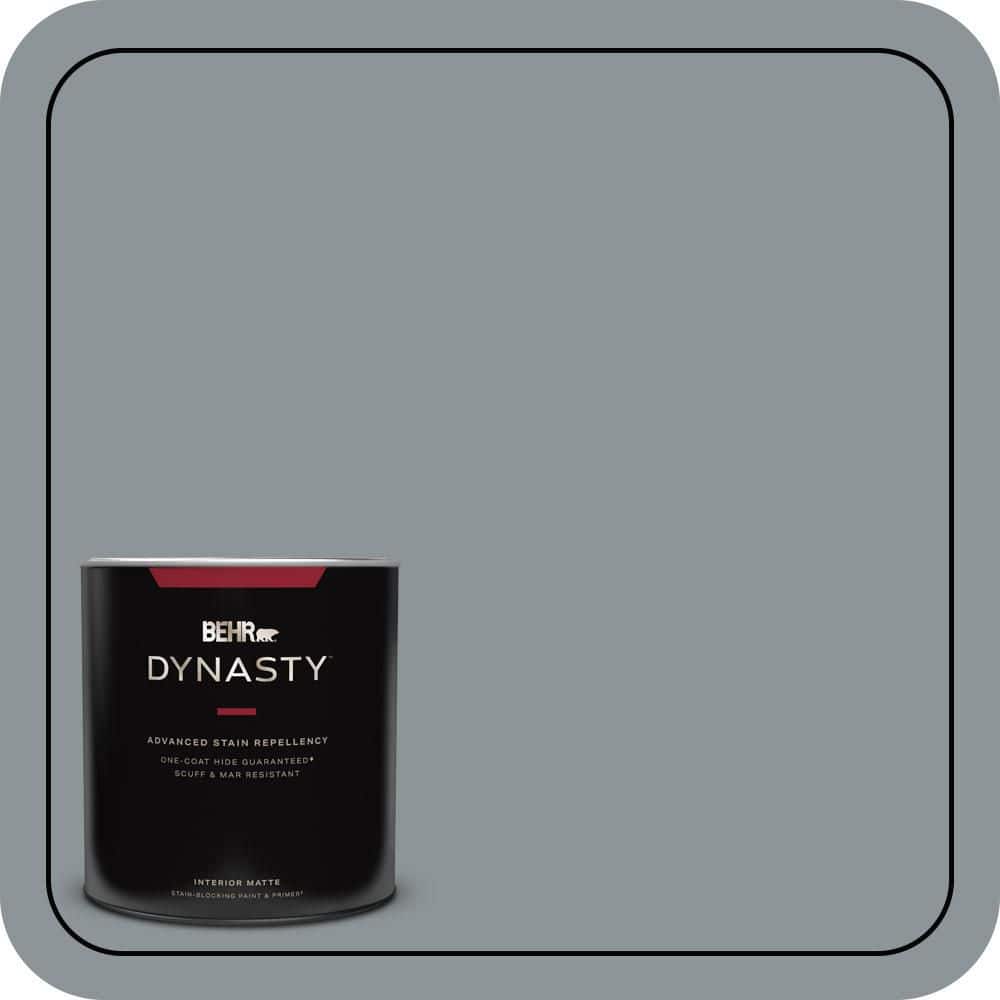 BEHR DYNASTY 1 Qt. #N450-4 Moonquake One-Coat Hide Matte Interior Stain-Blocking Paint & Primer