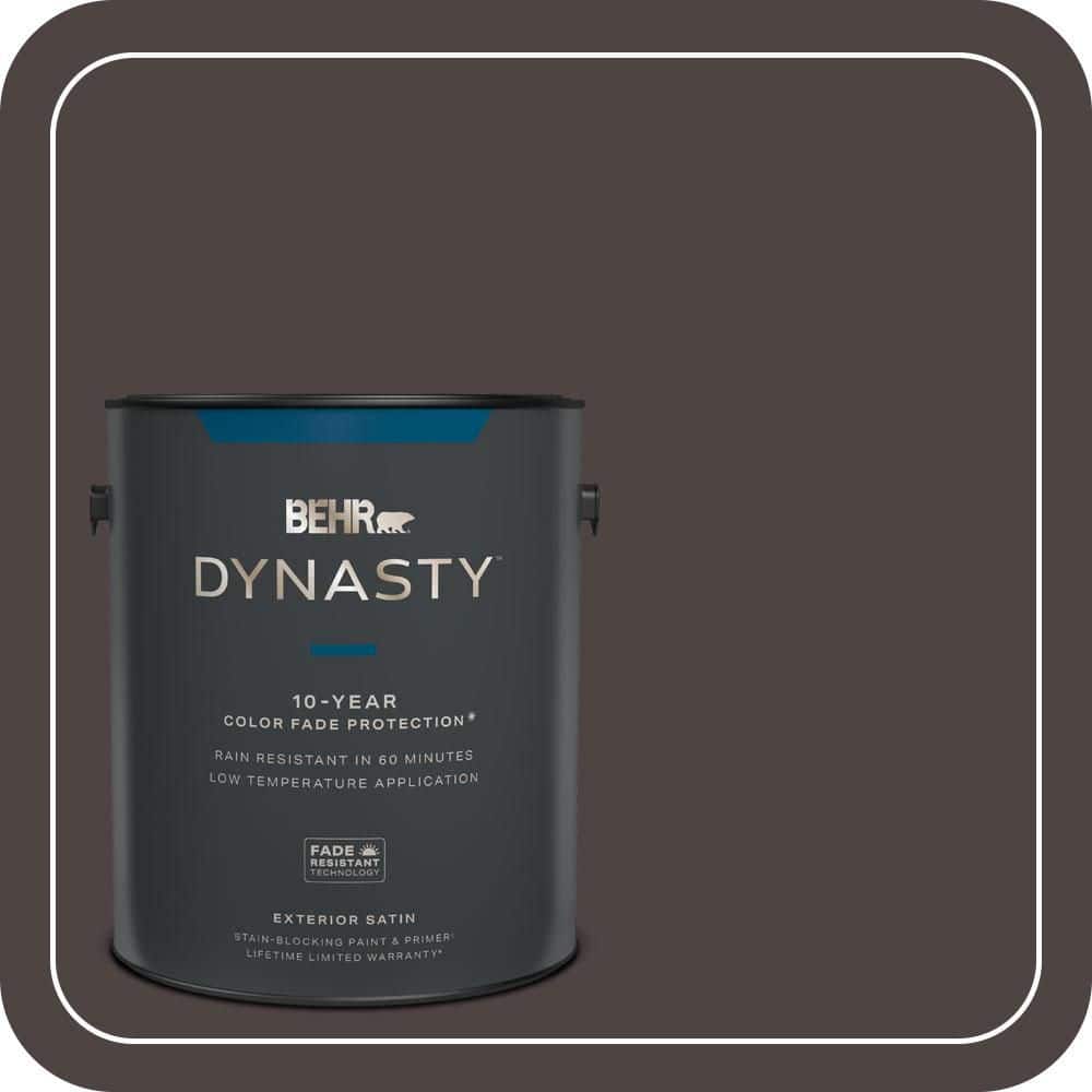 BEHR DYNASTY 1 gal. #N110-7 Black Garnet Satin Enamel Exterior Stain-Blocking Paint & Primer