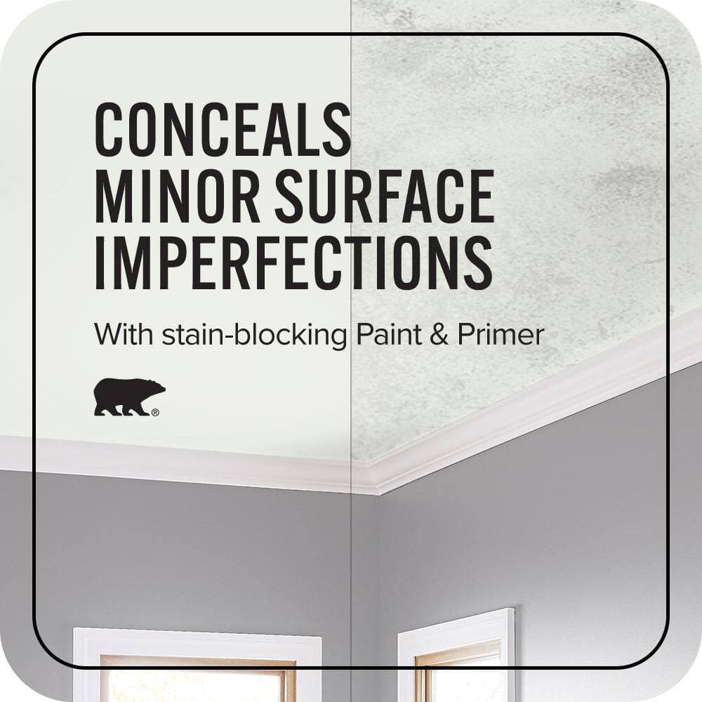BEHR ULTRA 1 gal. #N410-1 Silence Ceiling Flat Interior Paint with Primer (4)