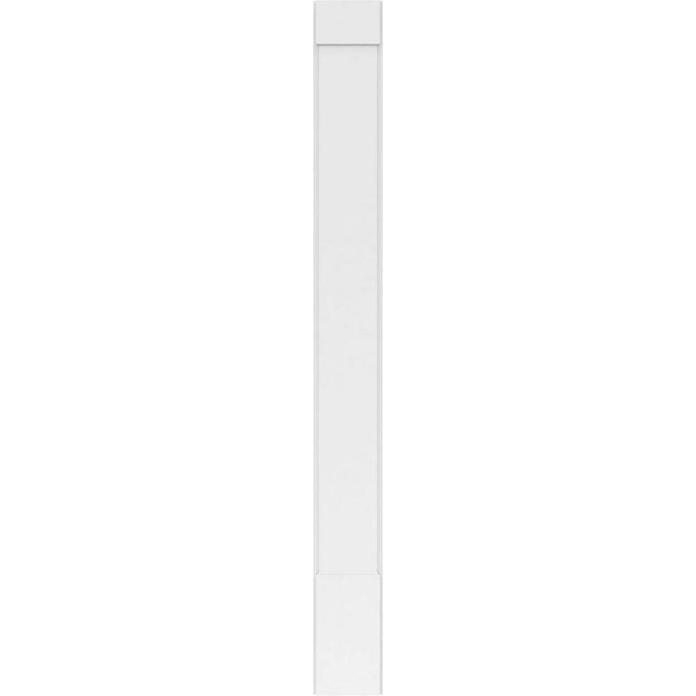Ekena Millwork 2 in. x 9 in. x 90 in. Smooth PVC Pilaster Moulding with Standard Capital and Base (Pair) (3)