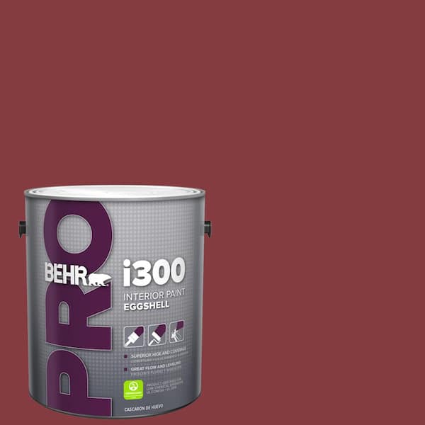 BEHR PRO 1 gal. #M140-7 Dark Crimson Eggshell Interior Paint (2)
