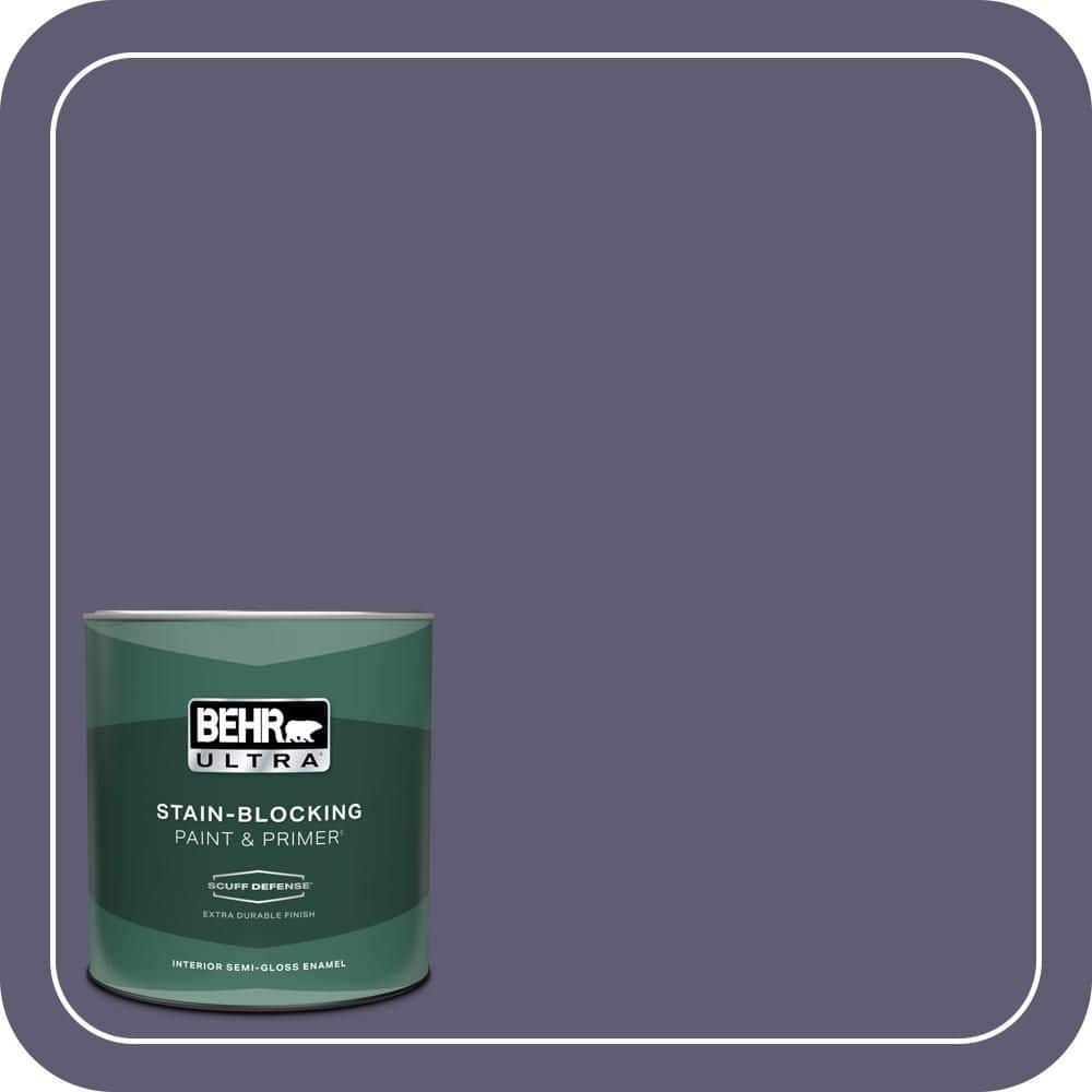 BEHR ULTRA 1 qt. #PMD-90 Luscious Purple Extra Durable Semi-Gloss Enamel Interior Paint & Primer
