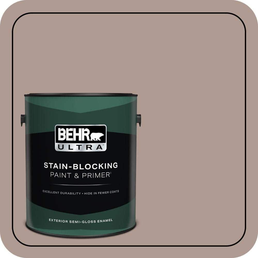 BEHR ULTRA 1 gal. #N170-4 Coffee with Cream Semi-Gloss Enamel Exterior Paint & Primer