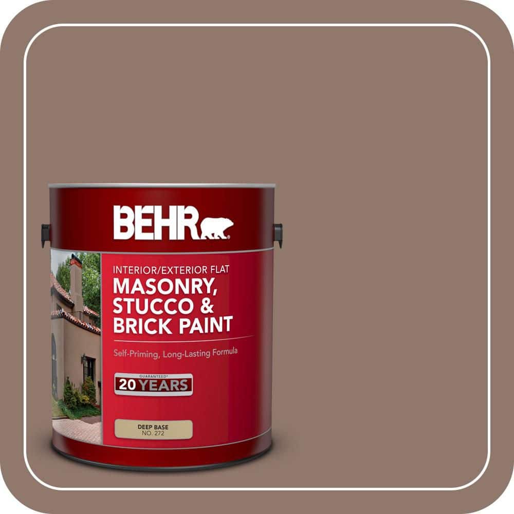 BEHR 1 gal. #N170-5 Chocolate Heart Flat Interior/Exterior Masonry, Stucco and Brick Paint