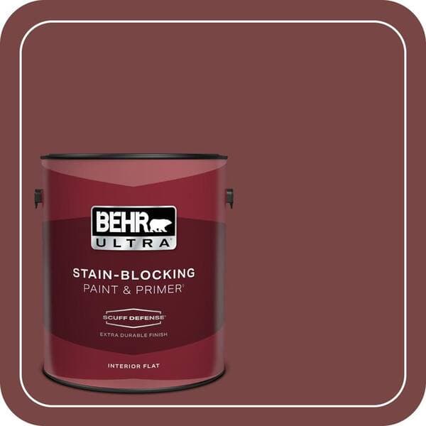 BEHR PREMIUM PLUS #150F-7 Burnt Tile Flat Low Odor & Primer (4)